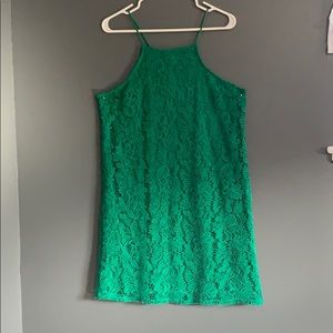Kelly green lace dress